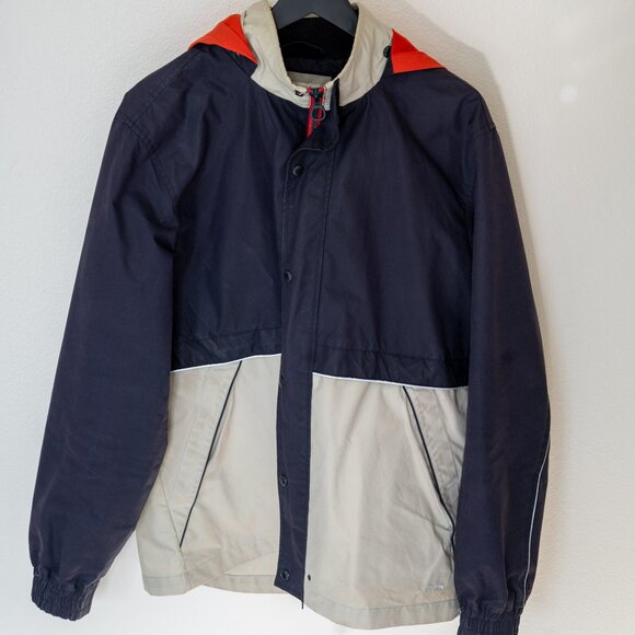 Taylor Stitch Navigator Jacket in Natural & Navy Colorblock Waxed Cotton - Picture 1 of 14